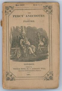 &lsquo;The Percy Anecdotes&rsquo;. Thomas Byerley and Joseph Clinton Robertson. Printed for Thomas Boys, London 1821. A collection of &lsquo;Anecdotes of Pastime&rsquo; covering unusual activities including &lsquo;Elephant Catching&rsquo;, &lsquo;Stag Hunting in Hungary&rsquo;, &lsquo;Clerical Dancing&rsquo; etc. 