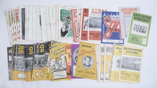 Speedway. Midlands programmes 1952-2002. A good selection of over two hundred official programmes for speedway meetings of the period. Programmes are for meetings at Coventry 1963-2002 (Qty 103), Cradley Heath 1962-1982 (64), Wolverhampton 1961-1979 (27),