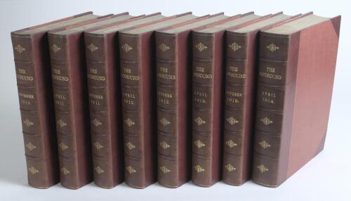 &lsquo;The Fox Hound. A Monthly [Quarterly] Publication devoted primarily to Hound Breeding for the best interests of the Sport&rsquo;. A full run of the magazine issued quarterly from November 1910 (first issue) to October 1914. Handsomely bound in eight volumes, la