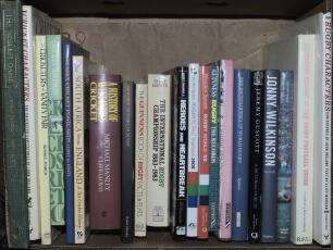Sporting histories and reference books. Three boxes comprising a good selection of over forty mainly modern hardback titles, some softbacks, covering rugby union (Qty 14), golf (8), cricket (7), motorsport (4), Olympics (3), tennis (1), baseball (1), snoo