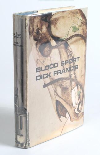 Horse Racing. Dick Francis. &lsquo;Blood Sport&rsquo;. Michael Joseph, London 1967. First edition, first impression of Dick Francis&rsquo; sixth published novel. Original hardback with very good dustwrapper, signed in ink to the title page by the author. Very good conditio