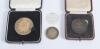 Athletics. Royal Air Force Athletic & Cross Country Association. Two excellent and impressive pre-war gold metal medals by F. Phillips of Aldershot, one dated 1938. One in original case. Sold with a further medal in case for the English Challenge Cup 1935 - 2
