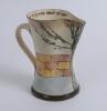 Fishing jug. Royal Doulton &lsquo;Gallant Fishers&rsquo; Tudor shape jug. The jug features two sleeping fisherman sitting on a wall with the quote &lsquo;The Gallant Fisher&rsquo;s Life It Is The Best Of Any&rsquo; on the inside rim. 7&rdquo; tall. Royal Doulton &lsquo;Gallant Fishers&rsquo; backstamp - 2
