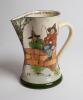 Fishing jug. Royal Doulton &lsquo;Gallant Fishers&rsquo; Tudor shape jug. The jug features two fisherman sitting on a wall smiling as they have caught a fish, with the quote &lsquo;Of Recreation there is none so free as fishing is alone&rsquo; on the inside rim. 8&rdquo; tall. Royal D