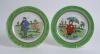 Fishing Motto Plates. Five similar Wedgwood Pottery Plates all depicting scenes of Fishermen. Around the outside of each plate is an inspirational phrase or motto that coincides with the scene depicted. Mottos are &lsquo;Be always as merry as ever you can, for - 2