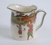 Royal Doulton &lsquo;Golfing series&rsquo; jug, the body decorated with a continuous scene of cavalier figures (Crombie) of golfers playing golf with top border scene of golf course border with proverb inscription &lsquo;All fools are not knaves but all knaves are fools&rsquo;, 