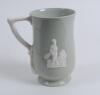 Burleigh Ware &lsquo;Golfer&rsquo; jug of tapering shape with handle moulded as a golfer playing a shot, the jug with a golf course painted in colours against a bright yellow ground, 7.75&rdquo;, This is a reproduction of the 1930&rsquo;s pieces made in 2000 by Burgess Dorling a - 5