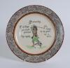 &lsquo;Proverbs&rsquo;. Royal Doulton Series ware plate transfer printed with a panel of a golfer, inscribed Proverbs, If at first you don&rsquo;t succeed try again. A miss is as good as a mile, the base stamped Royal Doulton