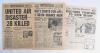 Manchester United &lsquo;Busby Babes&rsquo; 1957. Three original and complete copies of newspapers with extensive coverage of the Munich air disaster in which a number of players lost their lives. Issues are Evening Chronicle 6th February 1957 &lsquo;Late Night Final&rsquo; edit