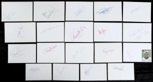 British Club and internationals&rsquo; football autographs 1960s-1990s. A comprehensive selection of over 170 signatures of players and managers who represented British clubs and country, each signed to individual plain white cards. Signatures include Craig Joh