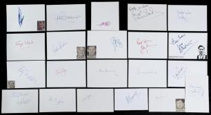 British Club and internationals&rsquo; football autographs 1950s-1990s. A comprehensive selection of over 150 signatures of players and managers who represented British clubs and country, each signed to individual white cards and the odd promotional card. Signa
