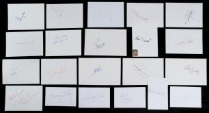 British Club and internationals&rsquo; football autographs 1960s-1990s. A comprehensive selection of over 130 signatures of players and managers who represented British clubs and country, each signed to individual white cards. Signatures include Paul Mariner, G