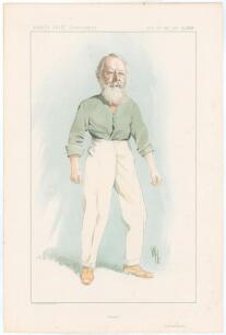 Arthur Fitzgerald Kinnaird, 11th Lord Kinnaird 1847-1923. Vanity Fair &lsquo;Men of the Day&rsquo; Supplement no. 2289. &lsquo;Soccer&rsquo; 11th September 1912. Original colour chromolithograph of Kinnaird by &lsquo;WH&rsquo;. The print, lightly mounted in modern mount, measures 10.5&rdquo;x15.7