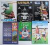 Signed cup final programmes. Four signed official programmes including three F.A. Cup finals, Leeds United v Sunderland 1973 signed to the front by Norman Hunter. Fulham v West Ham United 1975 signed to the front by Trevor Brooking. Liverpool v Manchester - 2