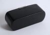 Golf snuff box. An oblong black lacquered papier mache snuff box with hinged lid, believed to be circa 1870/80&rsquo;s. The lid painted with an early golfing scene golfers with caddie&rsquo;s playing golf. - 5