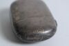 Cricketing vesta case. An oblong shaped silver metal vesta case with oval colour enamel image of a batsman to centre. - 4