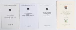 Kent cricketers&rsquo; orders of service. Four original orders of service of thanksgiving including three former Kent cricketers. Les Ames 11th May 1990, Godfrey Evans 21st September 1999, both at Canterbury Cathedral, and Colin Cowdrey, Westminster Abbey, 30th