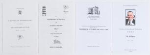 Yorkshire cricketers&rsquo; orders of service. Four original orders of service for former Yorkshire cricketers. Len Hutton, York Minster 16th November 1990. David Bairstow, Ripon Cathedral 27th February 1998. Fred Trueman, Bolton Abbey Church 6th July 2006. Vic