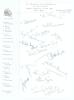 Brian Johnston. Broadcaster and cricket commentator. Official order of service for the Service of Celebration of the Life of Brian Johnston held at Westminster Abbey, 16th May 1994, with original admission ticket and accompanying large card signed by eigh - 2