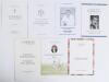 Cricket and other orders of service. Seven original orders of service for Cedric Settle Rhodes 1920-1990 (Lancashire Chairman 1960/70&rsquo;s), Derrick Robins 1914-2004 (Warwickshire), Eddie Barlow 1940-2006 (Derbyshire & South Africa), Vic Lewis 1919-2009 (mus