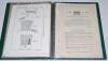 Original Patents. Cricket Equipment & Accessories 1885-1903. Folder comprising seventeen original printed &lsquo;Provisional Specification&rsquo; patent documents. Subjects include &lsquo;Improvements in Leg Guards&rsquo; F.H. Ayres 1885, &lsquo;A Groin Protector or Shield for Cricket - 4