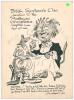Australia tour to England 1953. Official menu for the British Sportsman&rsquo;s Club luncheon given to the Australian Cricket team held at The Savoy Hotel, London on 16th April 1953. The menu with cartoon cover by Tom Webster. To inside and rear pages menu, toa