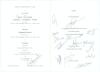 New Zealand tours to England 1983 and 1986. Two official menus for the British Sportsman&rsquo;s Club luncheons given to the New Zealand cricket teams held at The Savoy Hotel, London on 29th June 1983 (with accompanying table plan) and 18th June 1986. The menus - 2