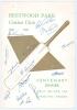 Nottinghamshire C.C.C. &lsquo;Bestwood Park Cricket Club Centenary Dinner 1868-1968&rsquo;. Official folding menu for the dinner held at Daybrook House, Nottingham 26th April 1968. Signed in ink to the front by fourteen Nottinghamshire players. Signatures are Garry S