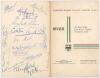 West Indies tour to England 1957. Official menu for a &lsquo;Dinner to Welcome the West Indies Touring Side&rsquo; given by Worcestershire C.C.C. at the Guildhall, Worcester, 1st May 1957. The folding menu signed in ink to the inside and rear cover by thirty five att