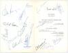 South Africa tour to England 1960. Official menu for a &lsquo;Dinner to Welcome the South African Touring Side&rsquo; given by Worcestershire C.C.C. at the Guildhall, Worcester, 4th May 1960. The folding menu signed in ink to the rear cover and inside by twenty three - 2