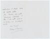 Pelham Francis Warner. Middlesex, Oxford University & England 1894-1920. Two page handwritten letter from Warner, dated 10th April 1907, regarding his ability to sing or recite. &lsquo;I have never sung a song in my life or recite, also I have five or six men s - 2