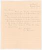 Ian William Geddes Johnson. Victoria & Australia 1935-1957. Single page handwritten letter in ink dated 22nd December 1947 from Johnson to a correspondent in South Africa who had congratulated Johnson on his &lsquo;performances against the M.C.C. team last year