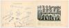 Eric Alfred Meads. Nottinghamshire 1939-1953. Original folding &lsquo;Autographs and Photograph&rsquo; card produced by Nottinghamshire C.C.C. for Meads&rsquo; Benefit Fund 1953. The inside autograph page signed by sixteen members of the Nottinghamshire team and staff, opp - 2