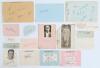 Cricket autographs. Selection of signed album pages, paper pieces, scraps etc. Gubby Allen, Norman Oldfield, Maurice Tate, Wilfred Rhodes, Herbert Sutcliffe, John Gunn and Reggie Spooner and Johnny Douglas all dated 1920, Andrew Sandham, C.B. Fry, Arthur 