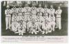 All-India Cricket Team, 1932&rsquo;. Official mono real photograph postcard of the India team seated and standing in rows wearing cricket attire. Signed in ink to verso by sixteen members of the India touring party. Signatures include Nayudu, Limbdi, Palia, Ama