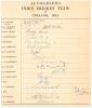 India Cricket Team in England 1952. Rare official autograph sheet, with printed title and players&rsquo; names, fully signed in different coloured inks by seventeen members of the India touring party. Players&rsquo; signatures include V.S. Hazare (Captain), A.D. Adhi