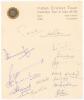 Indian Cricket Team (Australia Tour of India 1969/70). Rare official autograph sheet with printed title signed in ink by fifteen Indian players who played Australia in India in 1969/70. Signatures include Nawab of Pataudi (Captain), Engineer, Bedi, Venkat