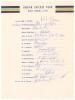 India tour of the West Indies 1971. Official autograph sheet with printed title and players&rsquo; names, fully signed in ink by all seventeen members of the touring party. Signatures include Wadekar (Cpt), Venkataraghavan, Abidali, Bedi, Gavaskar, Jeejeebhoy, 