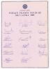 India tour of Sri Lanka 1985. Rarer official autograph sheet with printed title and players&rsquo; names, fully signed in ink by all seventeen listed members of the India touring party. Signatures include Kapil Dev (Captain) Gavaskar, Binny, Madan Lal, Shastri,