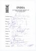 India. B.S.I. World Masters Cricket Cup, India 1995. Official pre-printed autograph card for the India team who took part in the competition held at the Brabourne Stadium, Bombay, 3rd- 12th March 1995. Thirteen signatures of Gavaskar (Cpt), Vishwanath, Ve
