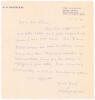 Indian Test cricketers. Three handwritten letters, two two page and the other one, signed by Indian Test cricketers replying to requests for signed photographs/autographs from various correspondents. Signatures are Vijay Hazare (thirty Tests, 1946-1953) - 4