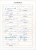 Australia. BSI World Masters Cricket Cup, Bombay, March 1995. Official autograph sheet/card for the Australian team who took part in the competition. Thirteen signatures in ink of Wood, Whitney, Alderman, Bennett, Lawson, Thomson, Yardley, Dyer, Laird, K.