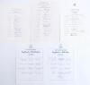 England &lsquo;home&rsquo; Tests 1985-1996. Five official autograph sheets of England teams for Test matches v Australia, 6th Test, The Oval 29th August- 3rd September 1985, v New Zealand, 3rd Test, The Oval 21st- 26th August 1986, v South Africa, 1st Test, Lord&rsquo;s 21