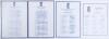 England tours to Lahore & Sharjah 1997, Australia 1998/99, Kenya, Pakistan & Sri Lanka 2000/01, and Sri Lanka 2012. Four official autograph sheets with printed titles and players&rsquo; names. All sheets (one exception) nicely and fully signed in ink by all pla
