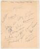 West Indies tour to England 1966. Unofficial autograph sheet signed in ink by seventeen members of the West Indies touring party. Players&rsquo; signatures include Sobers (Captain), Butcher, Hunte, Solomon, Lashley, Gibbs, Allan, Griffith, Brancker, Hall, Holfo
