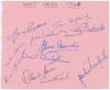 West Indies tour to England 1969. Large album page signed in ink by eleven members of the 1969 West Indies touring party. Signatures are Gibbs, Shepherd, Blair, Fredericks, Holder, Camacho, Butcher, Findlay, Davis, Roberts and Hendricks (lacking Sobers). 