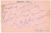 Pakistan tour to England 1962. Large album page signed in ink by sixteen members of the Pakistan touring party. Signatures include Javed Burki (Captain), Hanif Mohammad, Mushtaq Mohammad, Munir Malik, Nasim-ul-Ghani, Afaq Hussain, Ijaz Butt, Asif Ahmed, N