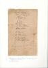 &lsquo;Derbyshire v Australians at Derby July [19]09&rsquo;. Page nicely signed in black ink by eleven members of the Derbyshire team with handwritten title to lower portion of the page. Signatures are Rickman (Captain), Wright, Chapman, Sale, Oliver, Needham, Morton