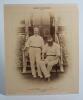 Lord Sheffield&rsquo;s XI v Australia 1890. Excellent original sepia photograph of the two Captains, W.G. Grace and W.L. Murdoch, posed on the steps of the pavilion during the match played at Sheffield Park on the 8th-10th May 1890. The photograph headed &lsquo;Engla