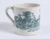 &lsquo;Our Captain&rsquo;s made a Century. But now he&rsquo;s bowled at last, you see&rsquo;. Victorian cricket mug with transfer printed image of the Captain being bowled with bowler, wicket-keeper and fielders. 3&rdquo; tall. Minor wear to rim and base otherwise in good condition. c